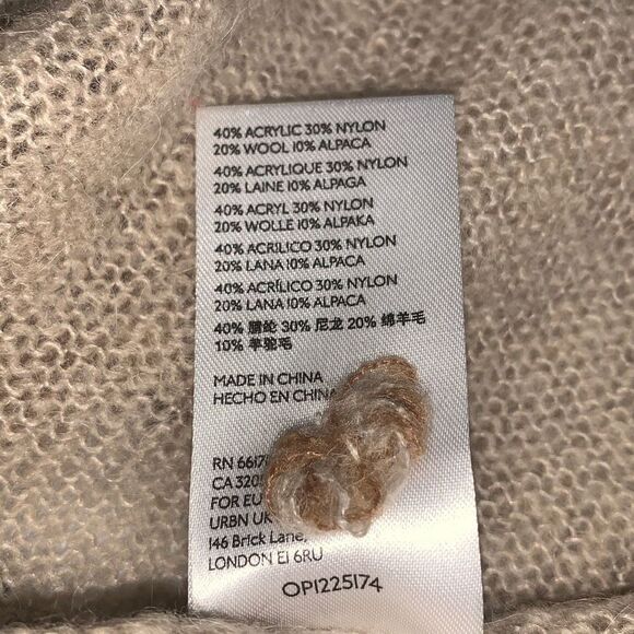 Anthropologie 2X Taupe Brown Wendy Kimono Wrap Cardigan - Picture 7 of 7